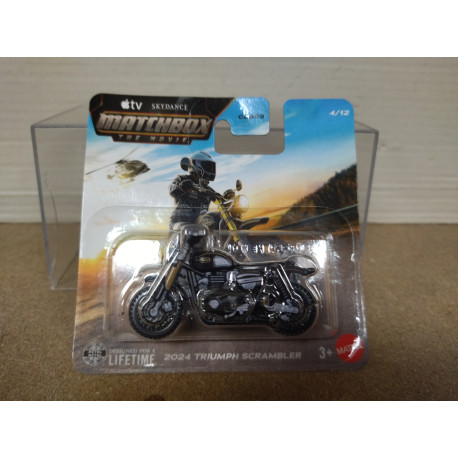 TRIUMPH SCRAMBLER 2024 MOTO/BIKE 1:64 MATCHBOX THE MOVIE 4/12