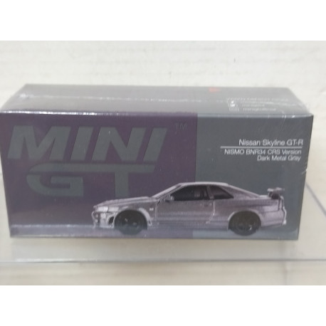 NISSAN SKYLINE GT-R NISMO BNR34 CRS DARK METAL GRAY 1:64 MINI GT 1160-R