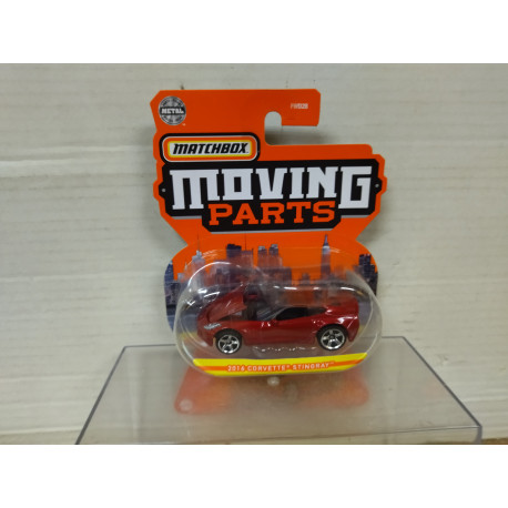 CHEVROLET CORVETTE 2016 STINGRAY RED MOVING PARTS 1:64 MATCHBOX
