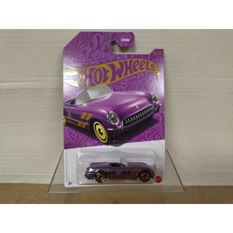 CHEVROLET CORVETTE C1 CONVERTIBLE 1955 4/6 57 ANNIVERSARY 1:64 HOT WHEELS