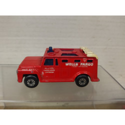 ARMORED TRUCK WELLS FARGO SUPERFAST 69 (1) 1:89/apx 1:64 MATCHBOX NO BOX
