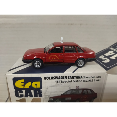 VOLKSWAGEN SANTANA TAXI SHENZEN 1st SPECIAL EDITION 1:64 ERA CAR n14