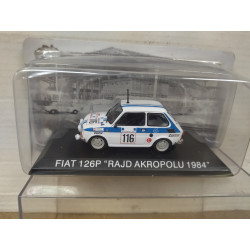 POLSKI FIAT 126P 1984 RALLY ACROPOLIS SZERLA-JANAREK 1:43 HACHETTE IXO