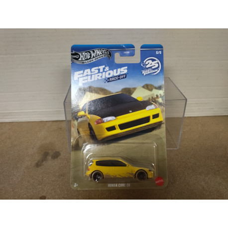 HONDA CIVIC EG 5/5 25Th ANNIV FAST & FURIOUS 1:64 HOT WHEELS