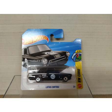 LOTUS CORTINA BLACK n63 3/10 EURO 1:64 HOT WHEELS