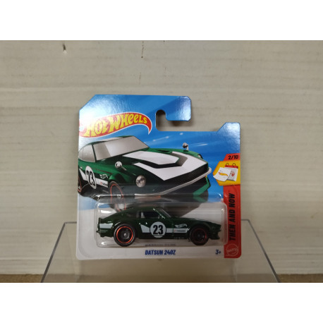 DATSUN 240Z GREEN n23 2/10 THEN AND NOW 1:64 HOT WHEELS