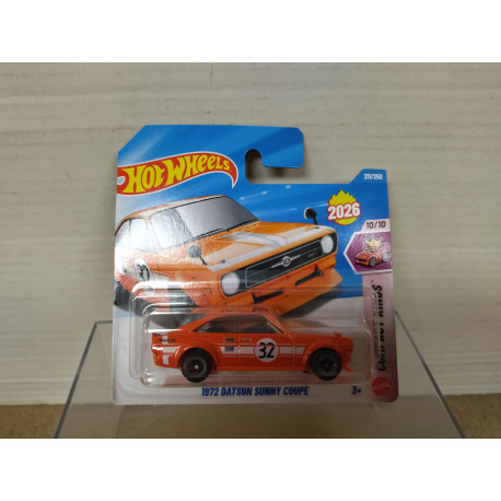 DATSUN SUNNY COUPE 1972 ORANGE 10/10 COMPACT KINGS 1:64 HOT WHEELS