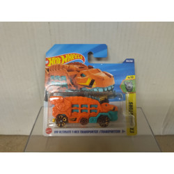 ULTIMATE T-REX TRANSPORTER ORANGE 4/10 EXPERIMOTORS 1:64 HOT WHEELS