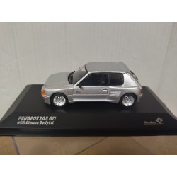 PEUGEOT 205 GTi DIMMA SILVER 1:43 SOLIDO S4310809 SD