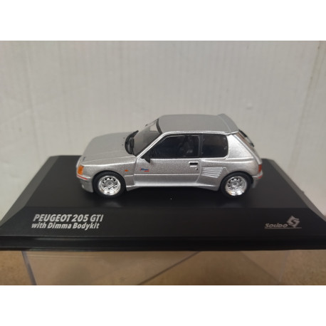 PEUGEOT 205 GTi DIMMA SILVER 1:43 SOLIDO S4310809 SD