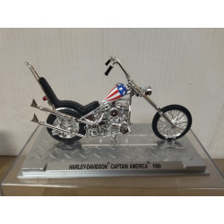 HARLEY-DAVIDSON 1960 CAPTAIN AMERICA GIFT/RARE MOTO/BIKE 1:24 ALTAYA IXO