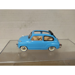 SEAT 600 1960 2-SERIE DESCAPOTABLE AZUL CLARO 1:43 SALVAT SOLIDO NO BOX