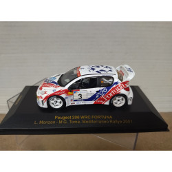 PEUGEOT 206 WRC 2001 RALLY MEDITERRANEO MONZON 1:43 IXO RAM028 NO CARTON
