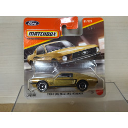 FORD MUSTANG 1968 FASTBACK GOLD 1:64 MATCHBOX 61/125