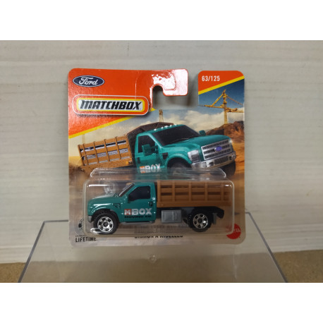 FORD F-350 STAKE BED TRUCK MBOX GREEN 1:64 MATCHBOX 63/125