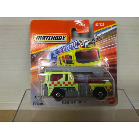 BLAZE BUSTER III YELLOW FIRE DEPARTMENT ESCALERA 1:64 MATCHBOX 53/125