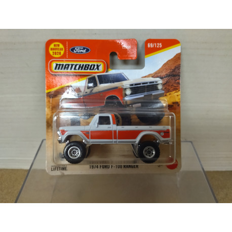 FORD F-100 1974 RANGER WHITE/ORANGE 1:64 MATCHBOX 69/125