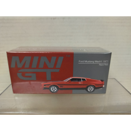 FORD MUSTANG MACH 1 RACER RED LHD 1:64 MINI GT 1122