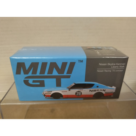NISSAN SKYLINE KENMARI LIBERTY WALK RACING´75 RHD 1:64 MINI GT 1212