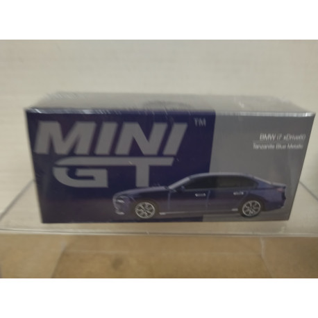 BMW G70 i7 2023 XDRIVE60 TANZANITE BLUE METALLIC LHD 1:64 MINI GT 1111