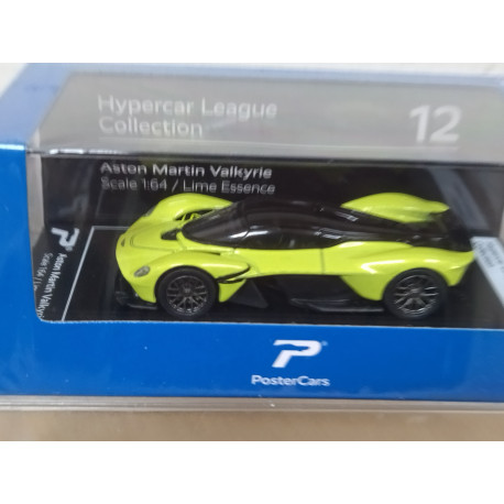ASTON MARTIN VALKYRIE LIME ESSENCE HYPERCAR 12 1:64 POSTERCARS