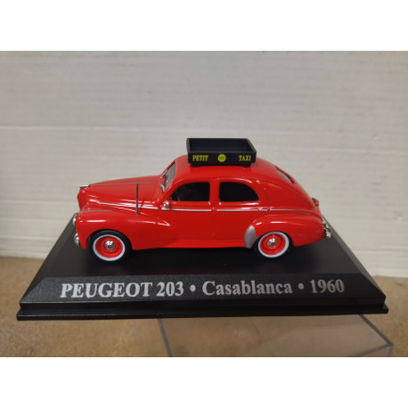 PEUGEOT 203 1960 TAXI CASABLANCA MOROCCO 1:43 ALTAYA IXO