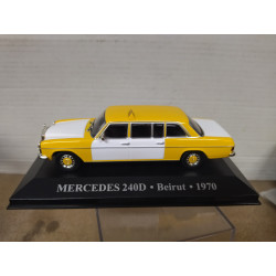 MERCEDES-BENZ W123 240 D 1970 TAXI BEIRUT LEBANON 1:43 ALTAYA IXO
