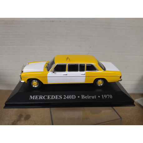 MERCEDES-BENZ W123 240 D 1970 TAXI BEIRUT LEBANON 1:43 ALTAYA IXO