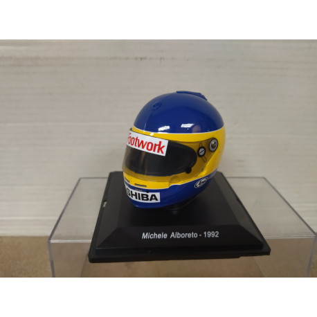CASCO/HELMET 1992 FORMULA F1 MICHELE ALBORETO FOOTWORK 1:5 SPARK EDITIONS