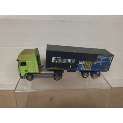 DAF XF 95 + TRANSCONTENEDOR TRUCK + TRAILER 1:87 H0 ITALERI NO BOX/SUCIO/DESGUACE