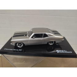 CHEVROLET NOVA SS SILVER/BLACK FAST & FURIOUS 1:43 ALTAYA IXO