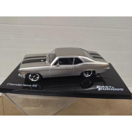 CHEVROLET NOVA SS SILVER/BLACK FAST & FURIOUS 1:43 ALTAYA IXO
