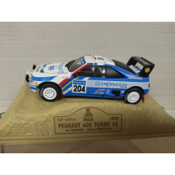 PEUGEOT 405 T16 1989 RALLY PARIS-DAKAR VATANEN 1:43 HACHETTE NOREV
