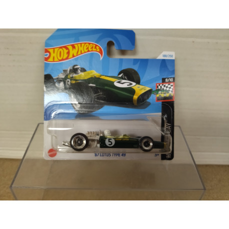 LOTUS TYPE 49 1967 FORMULA F1 n5 8/10 RACE DAY 1:64 HOT WHEELS