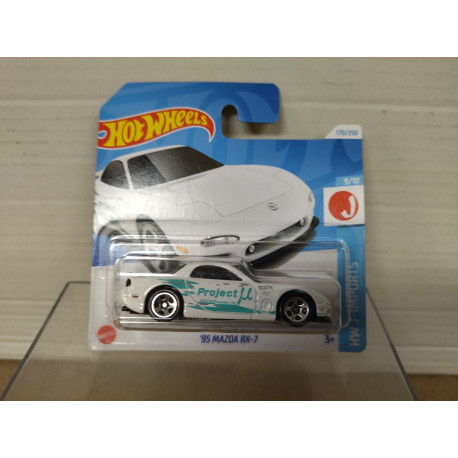 MAZDA RX-7 1995 FD WHITE 9/10 J-IMPORTS 1:64 HOT WHEELS