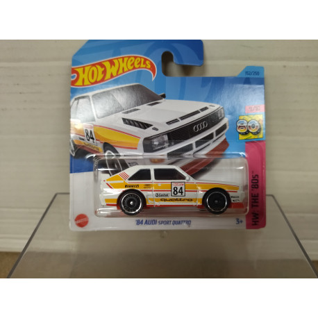 AUDI SPORT QUATTRO 1984 n84 WHITE 9/10 THE´80´S 1:64 HOT WHEELS