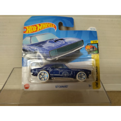 CHEVROLET CAMARO 1967 BLUE 3/10 ART CARS 1:64 HOT WHEELS