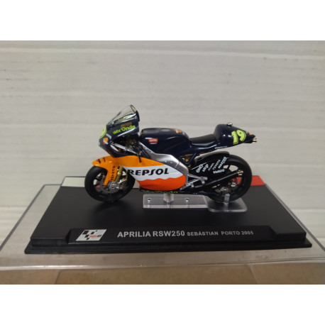 APRILIA RSW 250 2005 SEBASTIAN PORTO MOTO/BIKE 1:24 ALTAYA IXO