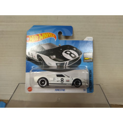 FORD GT40 WHITE/BLACK n8 2/10 FACTORY FRESH 1:64 HOT WHEELS