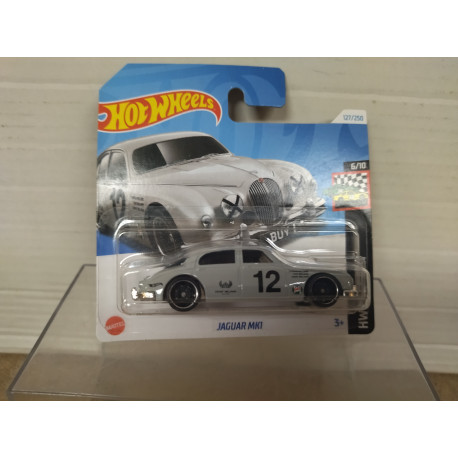 JAGUAR MK.I n12 GREY 6/10 RACE DAY 1:64 HOT WHEELS