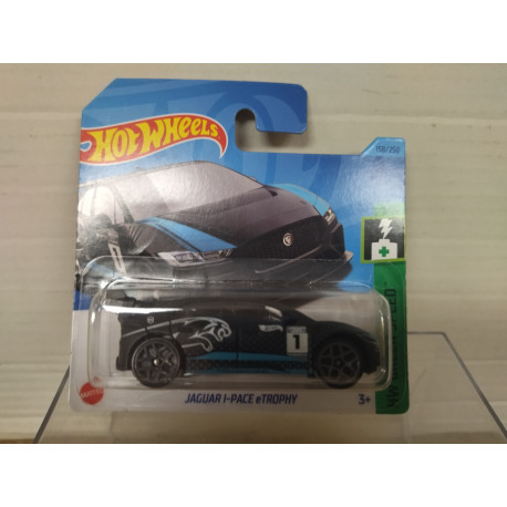 JAGUAR I-PACE e-TROPHY BLACK 9/10 GREEN SPEED 1:64 HOT WHEELS