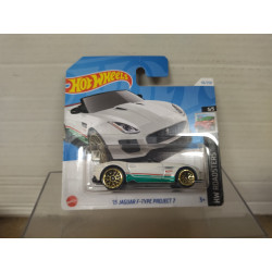 JAGUAR F-TYPE 2015 PROJECT 7 WHITE 5/5 ROADSTERS 1:64 HOT WHEELS