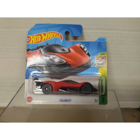 CELERO GT RED/BLACK 3/10 EXOTICS 1:64 HOT WHEELS