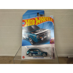 HONDA CIVIC 1973 CUSTOM GREEN 4/5 COMPACT KINGS 1:64 HOT WHEELS LONG CARD
