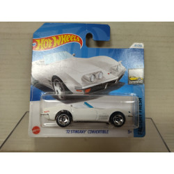 CHEVROLET CORVETTE C3 1972 STINGRAY CONV. WHITE 5/10 FACTORY FRESH 1:65 HOT WHEELS