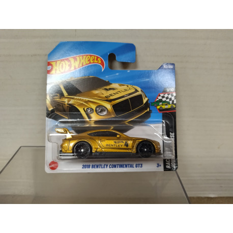 BENTLEY CONTINENTAL GT3 2018 GOLD 7/10 RACE DAY 1:64 HOT WHEELS