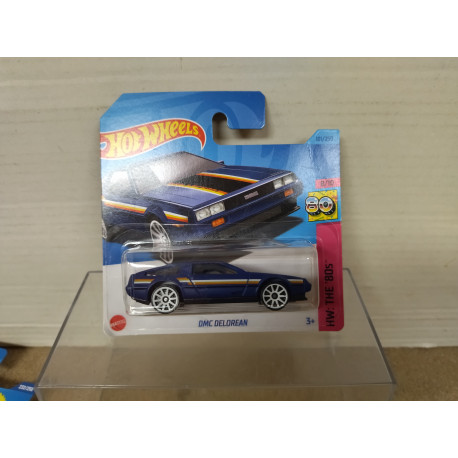 DMC DELOREAN DARK BLUE 8/10 THE 80S 1:64 HOT WHEELS