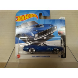 PLYMOUTH BARRACUDA 1970 BLUE 3/5 ROADSTERS 1:64 HOT WHEELS