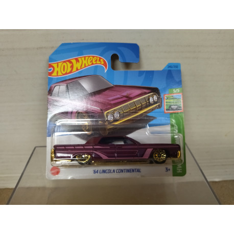 LINCOLN CONTINENTAL 1964 PURPLE 5/5 SLAMMED 1:64 HOT WHEELS