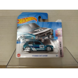 HONDA CIVIC 1973 CUSTOM GREEN 4/5 COMPACT KINGS 1:64 HOT WHEELS